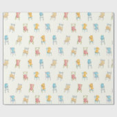 Betrifft Stuhl-Muster Geschenkpapier (Flach)