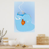 Betroffener Fisch Poster (Küche)