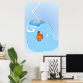 Betroffener Fisch Poster (Heimbüro)