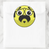 Betroffenes Gesicht Runder Aufkleber (Tasche)
