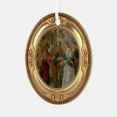 Betrothal of Mary and Joseph Advent Jesse Tree Ornament Aus Metall (Vorderseite links)