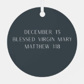 Betrothal of Mary and Joseph Advent Jesse Tree Ornament Aus Metall (Rückseite)