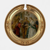 Betrothal of Mary and Joseph Advent Jesse Tree Ornament Aus Metall (Vorderseite)