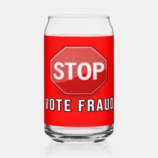 Betrug bei der Abstimmung beenden Dosenglas (Vorderseite)