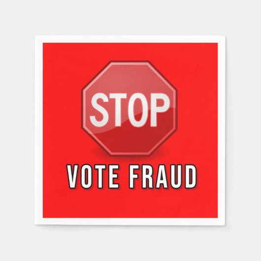 Betrug bei der Abstimmung beenden Serviette (Vorderseite)