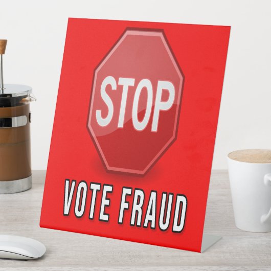Betrug bei der Abstimmung beenden Sockelschild (In Situ)