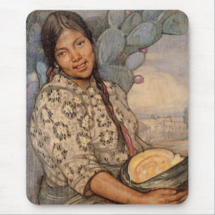 Betrug Calabaza Mousepad Saturnino Herran Mujer