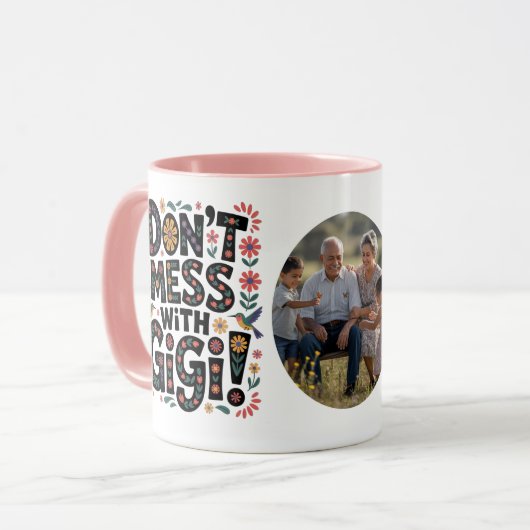 Betrüge dich nicht mit Gigi-FOTO-Geschenk Tasse (Vorderseite Links)