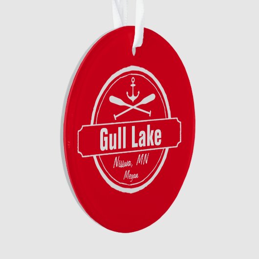 Betrügen Sie See-Minnesota-Anker, Paddelstadt und Ornament (Vorderseite)