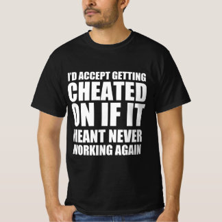 Betrügende faule Paar lustiges Zitat T-Shirt