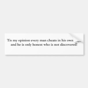 Betrüger in der Welt Autoaufkleber