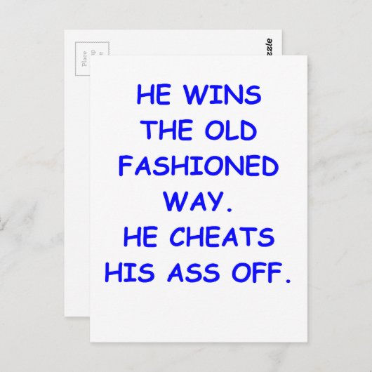 Betrüger Postkarte (Vorne/Hinten)