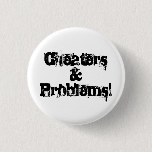 Betrüger und Probleme Button (Vorderseite)