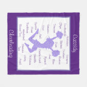 Betrügerische Begriffe Typografie Lila Fleecedecke (Vorderseite (Horizontal))