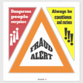 Betrugswarnung Aufkleber (Blatt)