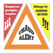 Betrugswarnung Aufkleber (Vorderseite)