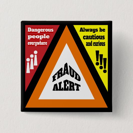 Betrugswarnung Button (Vorderseite)