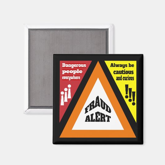 Betrugswarnung Magnet (Vorderseite/Rückseite)