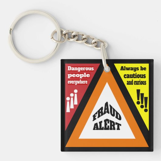 Betrugswarnung Schlüsselanhänger (Vorderseite)