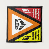 Betrugswarnung Wandteppich (Vorderseite (Horizontal))