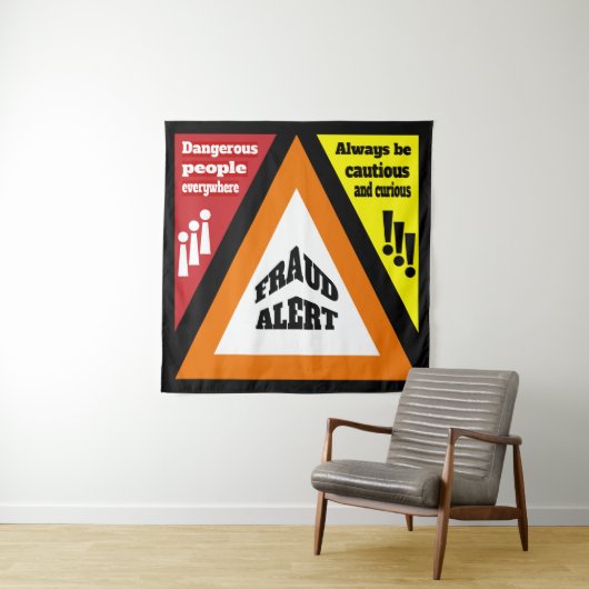 Betrugswarnung Wandteppich (Beispiel)