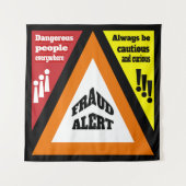 Betrugswarnung Wandteppich (Vorderseite)