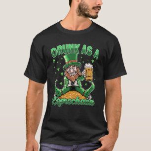 Betrunken als Leprechaun mit Bierglas St Patrick F T-Shirt