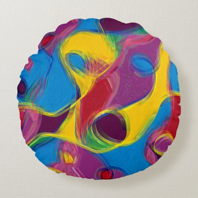 Betrunken auf Candy Rundes Kissen (Vorderseite)