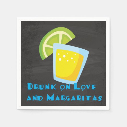 Betrunken auf der Liebe Fiesta Cocktail Napkins Serviette (Vorderseite)