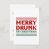 Betrunken bin ich Weihnachten Einladung (Vorne/Hinten)