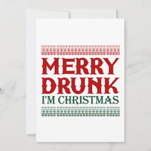 Betrunken bin ich Weihnachts-Geschenkidee für Weih (Vorderseite)