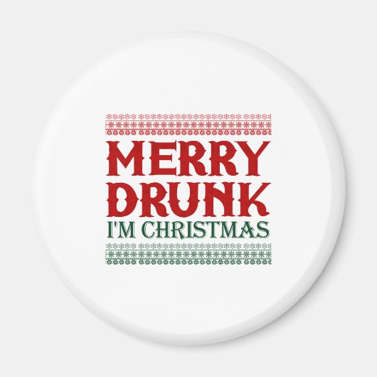 Betrunken bin ich Weihnachts-Geschenkidee für Weih Magnet (Vorne)