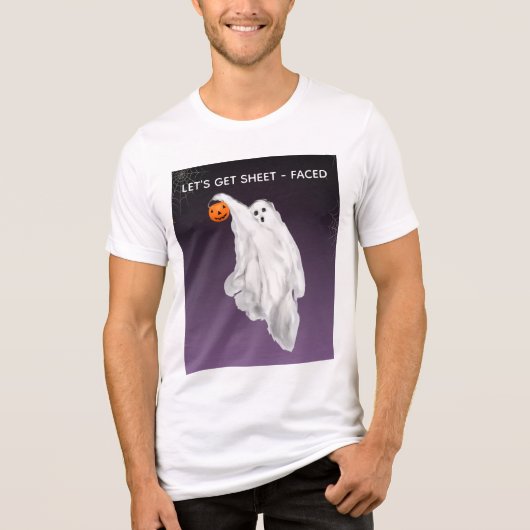 Betrunken Ghost Halloween T - Shirt (Vorderseite)