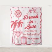 Betrunken im Junggeselinnen-Abschied der Liebe Wandteppich (Vorderseite)