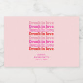 Betrunken in der Liebe Junggeselinnen-Abschied Gef Alkoholflaschenetikett (Einzelnes Label)