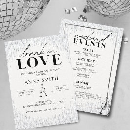 Betrunken in der Liebe Junggeselinnen-Abschied Woc Einladung