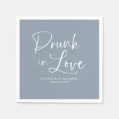 Betrunken in der Liebe Moderne Kalligraphie Hochze Serviette (Vorderseite)
