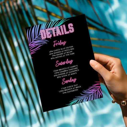 Betrunken in der Liebe Neon Einladung