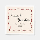 Betrunken in der Liebe personalisieren Monogram We Serviette (Vorderseite)