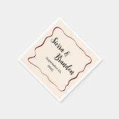 Betrunken in der Liebe personalisieren Monogram We Serviette (Ecke)