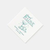 Betrunken in der Liebe Personalisiert Cowgirl Hoch Serviette (Ecke)