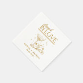 Betrunken in der Liebe Personalisiert Cowgirl Hoch Serviette (Ecke)