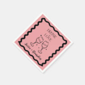 Betrunken in der Liebe Personalisiert Hochzeit Ros Serviette (Ecke)