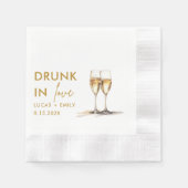 Betrunken in der Liebe Personalisierte Brillen Hoc Serviette (Vorderseite)