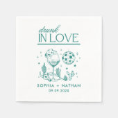 Betrunken in der Liebe Personalisierte Diskothek C Serviette (Vorderseite)