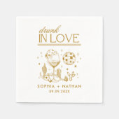 Betrunken in der Liebe Personalisierte Diskothek C Serviette (Vorderseite)