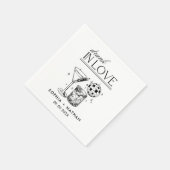 Betrunken in der Liebe Personalisierte Diskothek C Serviette (Ecke)
