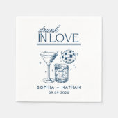 Betrunken in der Liebe Personalisierte Diskothek C Serviette (Vorderseite)