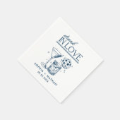 Betrunken in der Liebe Personalisierte Diskothek C Serviette (Ecke)