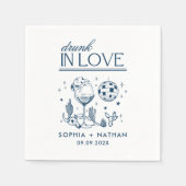 Betrunken in der Liebe Personalisierte Diskothek C Serviette (Vorderseite)